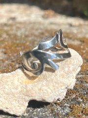 Bobo Designed Silver Spiral Band - Made In Sri Lanka