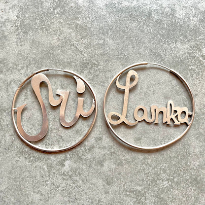 Sri Lanka 90’s Hip Hop Inspired Silver Hoops