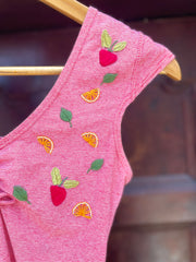 Vintage Bodysuit With Shakira Hand Embroidery - Up-Cycled Collection