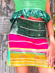 The Choli Skirt In Tie Dye & Hot Pink - Lanka Tropicana & Up-Cycled Collection