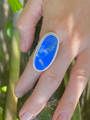 Sri Lankan Lapis & Silver Ring - Made In Sri Lanka
