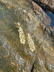 Bobo Gold Brass Leaf Earrings