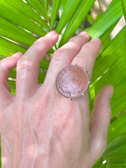 Vintage Coin Silver Ring - Authentic English Pence c. 2001 - Ring Made In Sri Lanka