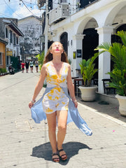 The Limencello - Varona Set In Sri Lankan Tie Dye - Up-Cycled Collection