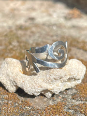 Bobo Designed Silver Spiral Band - Made In Sri Lanka