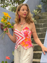 The Tippy Triangle Top - Paradise In The Village Collection - Upcycled Clothing & Textiles