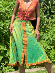 The Parvati Set - Up-Cycled Vintage Silk Saree - Made In Sri Lanka