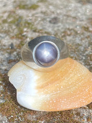Sri Lankan Star Sapphire & Silver Ring - Made In Sri Lanka