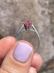Sri Lankan Ruby & Silver Ring - Made In Sri Lanka