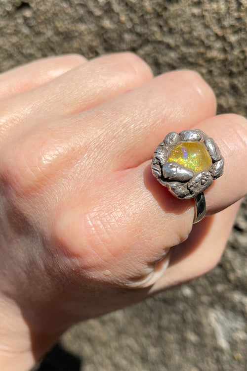 Lava Flower - Molten Silver & Glass Fusion - Wendy Leherissey Design