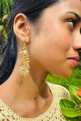 Bobo Gold Brass Leaf Earrings