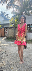 Circle Saree Mini Skirt - Paradise In The Village Collection - Upcycled Textiles