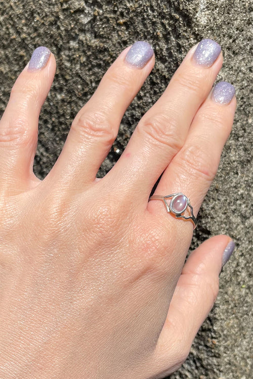 Sri Lankan Moonstone & .925 Silver Ring - Kalumali Design