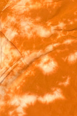 Sri Lankan tie dye cotton fabric swatch for Sandenie dress - Mango color