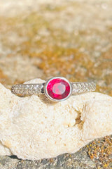 Sri Lankan Garnet & Silver Ring - Kalumali Design