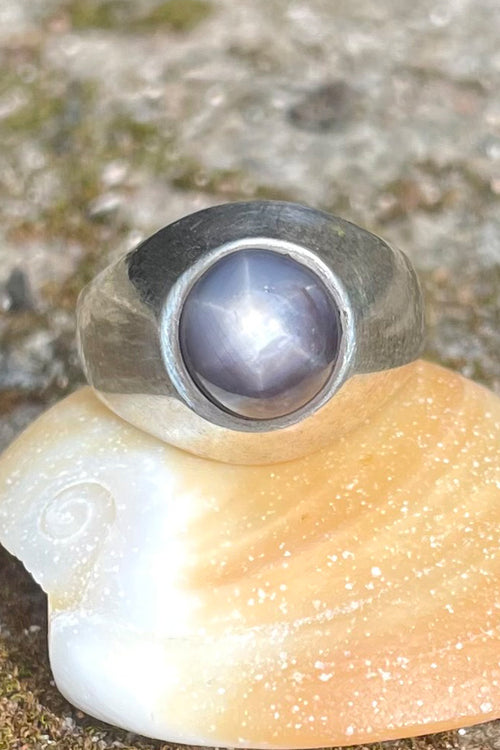 Sri Lankan Star Sapphire & Silver Ring - Made In Sri Lanka