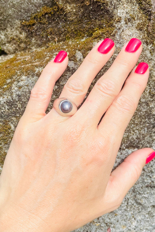 Sri Lankan Star Sapphire & Silver Ring - Made In Sri Lanka