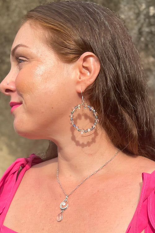 Bobo Crystal Hoops Made In Sri Lanka