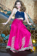 The Bobo Pant - Vintage Silk  Saree - Lanka Tropicana & Up-Cycled Collection