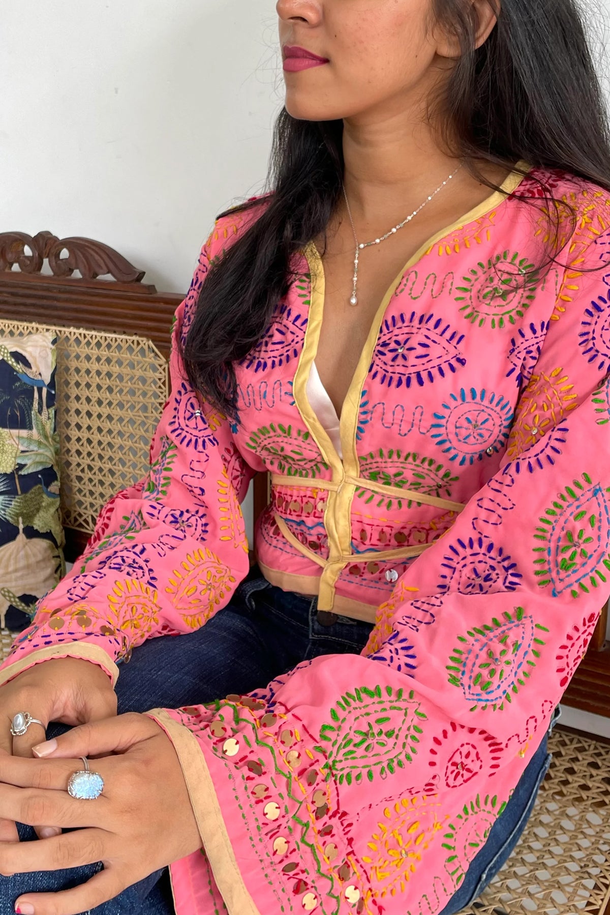 The Pooja Bolero - Iris Pink