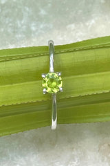 Peridot & Silver Ring Handmade in Sri Lanka