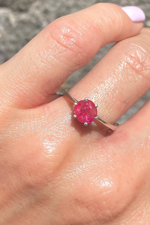 Sri Lankan Ruby & Silver Ring - Made In Sri Lanka