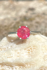 Sri Lankan Ruby & Silver Ring - Made In Sri Lanka