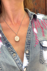 Sri Lankan Shell & Silver Pendant Necklace - Kalumali Design