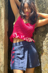 The Senu Embroidered Skort - Lanka Tropicana & Up-Cycled Collection