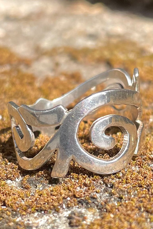 Bobo Designed Silver Spiral Band - Made In Sri Lanka