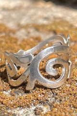 Bobo Designed Silver Spiral Band - Made In Sri Lanka
