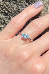 Sri Lankan Topaz .925 Silver Ring - Kalumail Design