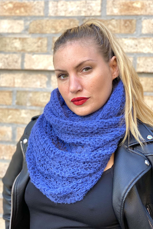 Baby Alpaca Hand Knit Infinity Scarf- The Joannah