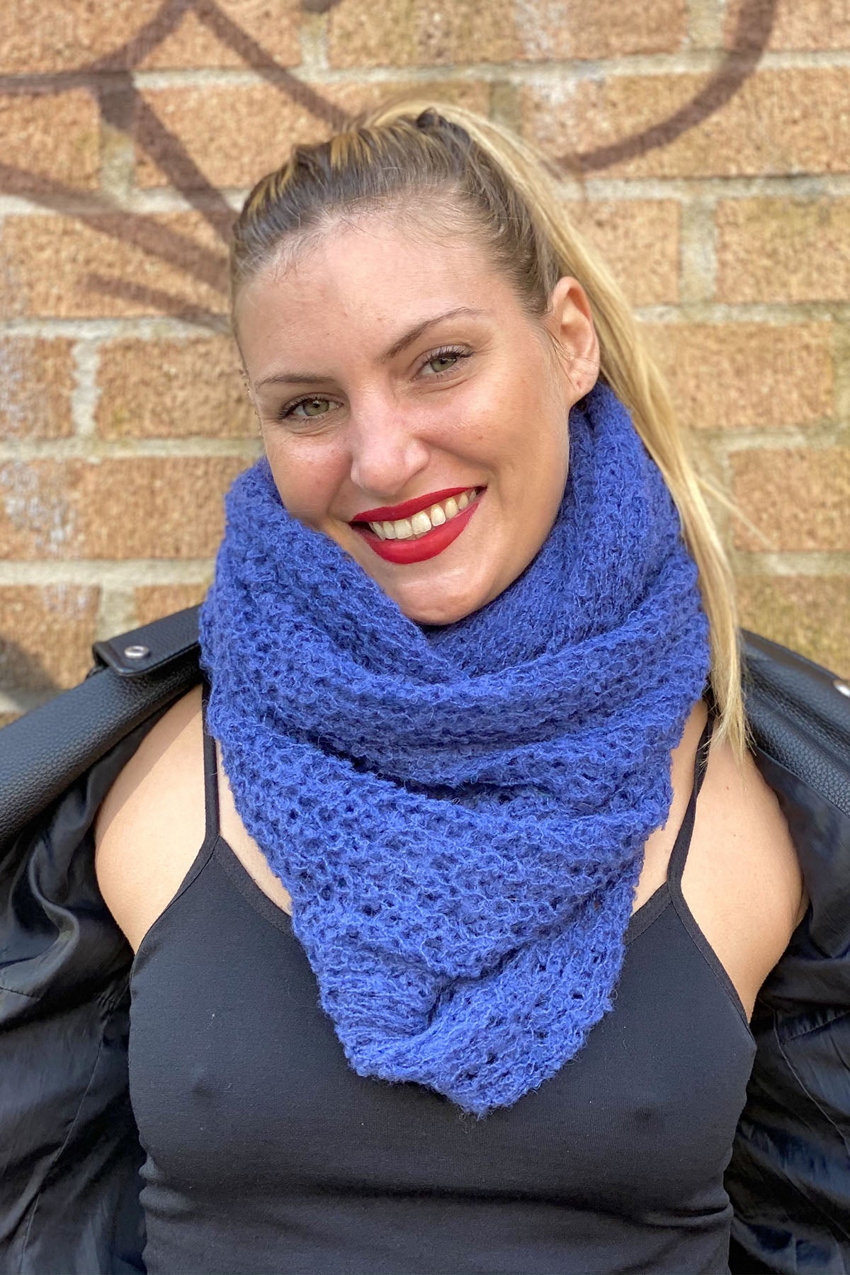 Baby Alpaca Hand Knit Infinity Scarf- The Joannah