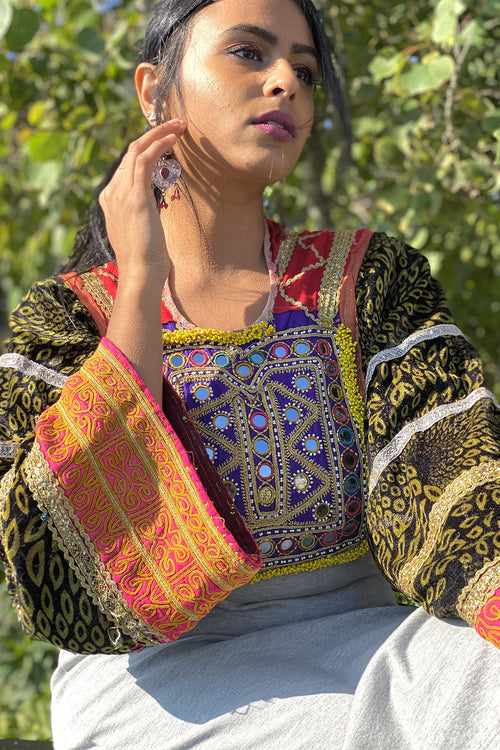 Vintage Afghan Tribal Choli Top- The Asal