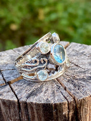 Sterling Silver Chunky Stone Ring- Assortment Of Stones And Sizes