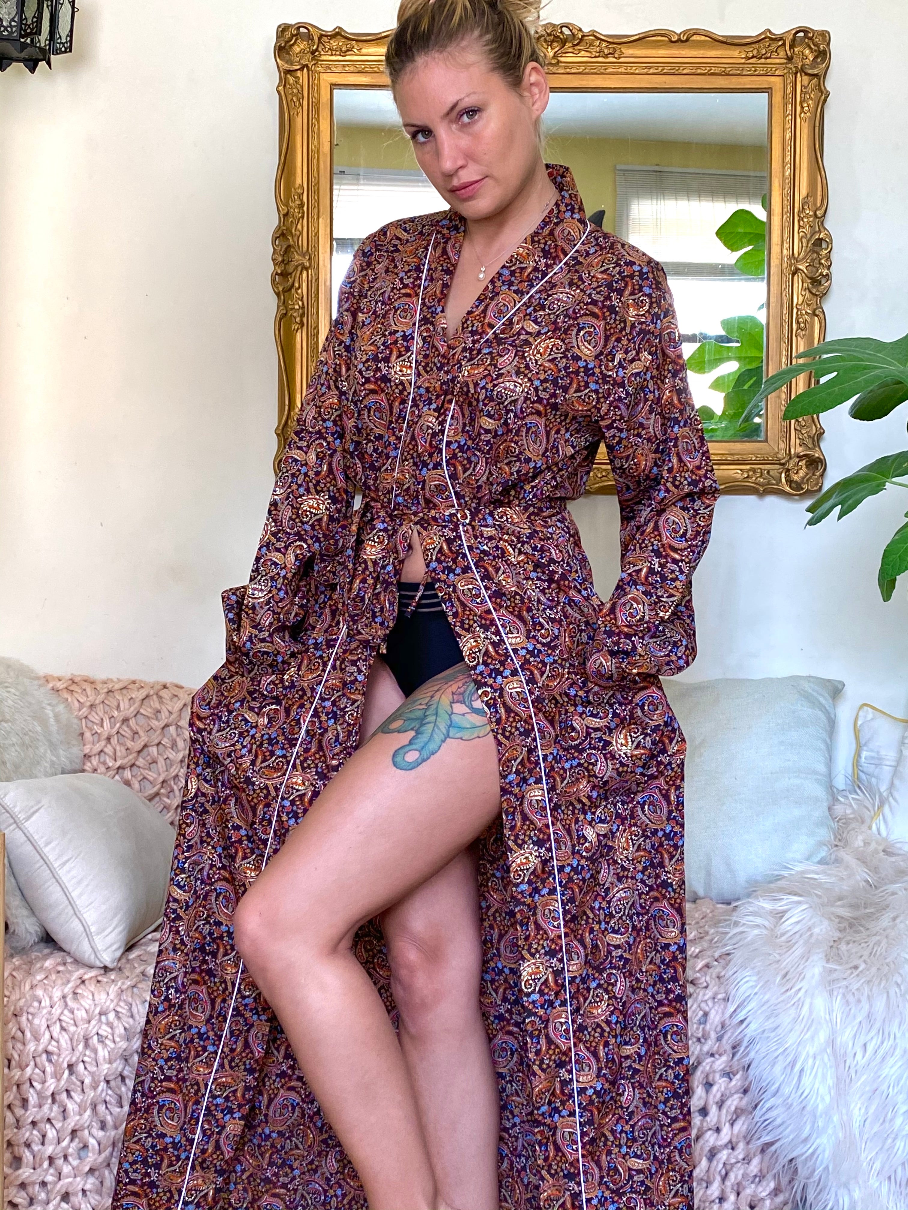 The Monroe Bamboo Silk Kimono Robe - 4 Print Options