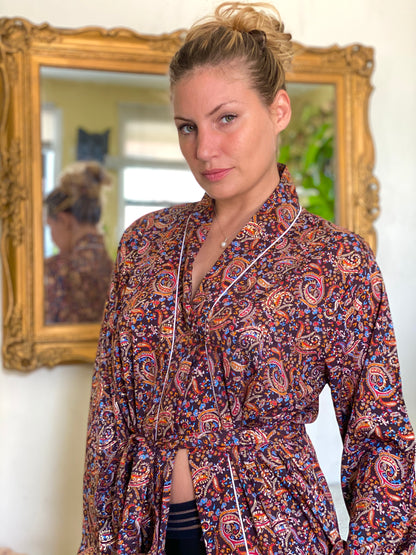 The Monroe Bamboo Silk Kimono Robe - 4 Print Options