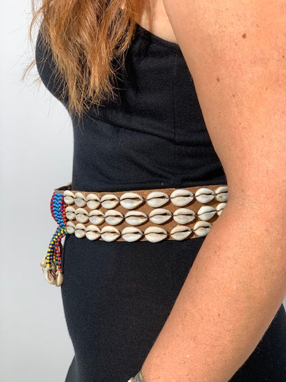 THE DIRE Beaded Tribal Authentic Cowrie Belt