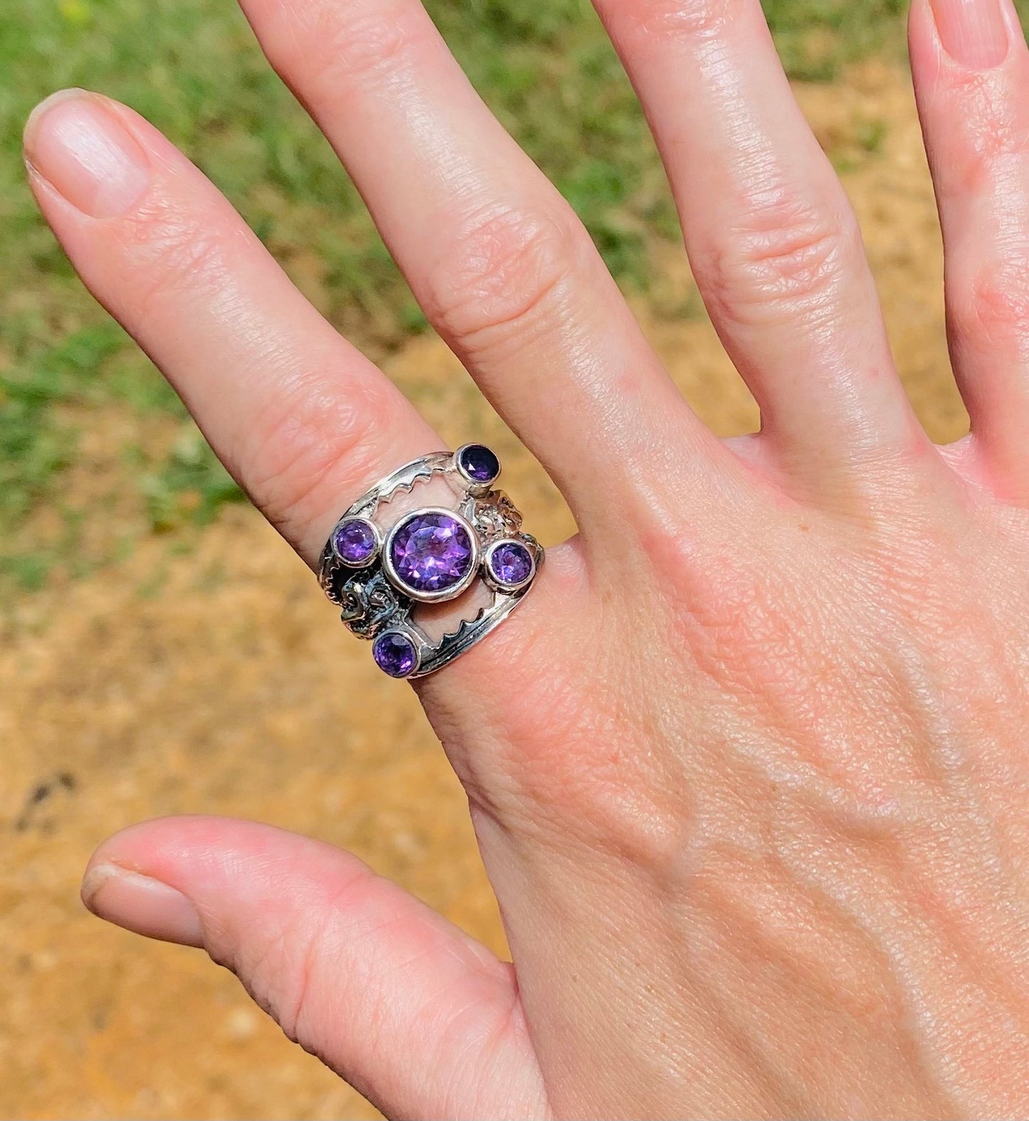 Sterling Silver Chunky Stone Ring- Assortment Of Stones And Sizes