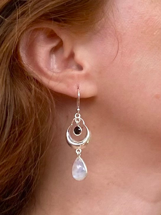 BoBo Sterling Silver Gemstone Teardrop Earrings- 5 Varieties