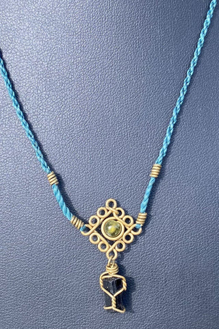 Mandala Necklace - Lavender And Clear Quartz