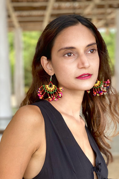 Kalbeliya Gypsy Tribal Earrings-Mirabelle