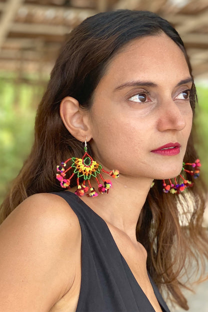 Kalbeliya Gypsy Tribal Earrings-Mirabelle