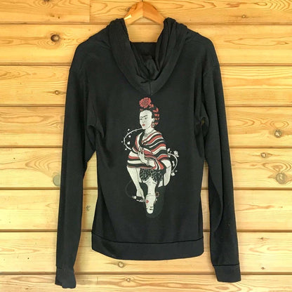 Frida Kahlo & Selena Quintanilla Unisex Organic Cotton Mirror Black Hoodie